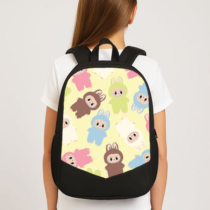 Colourful Little Monsters Pattern School Bag