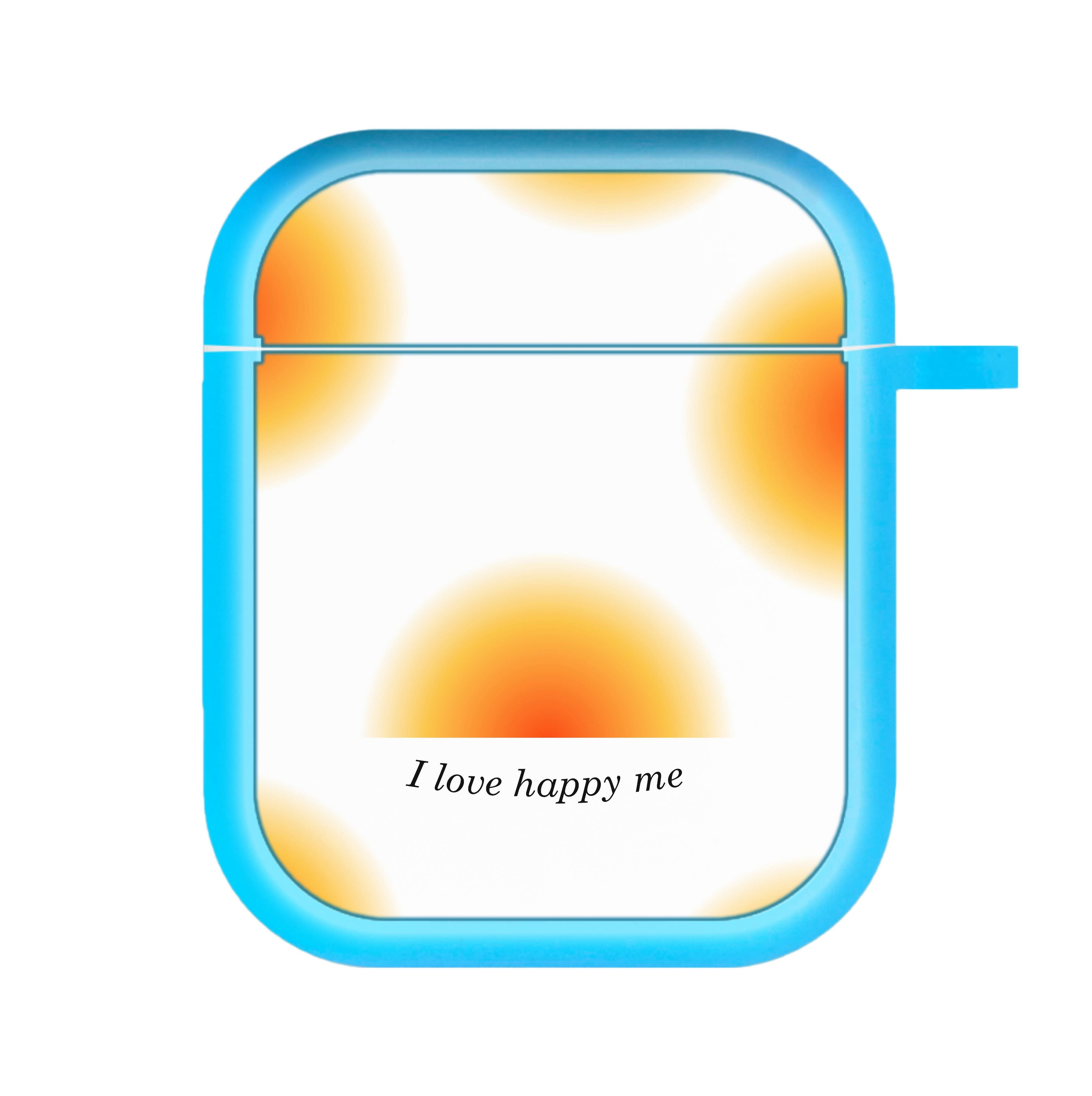I Love Happy Me Gradient Pattern AirPods Case