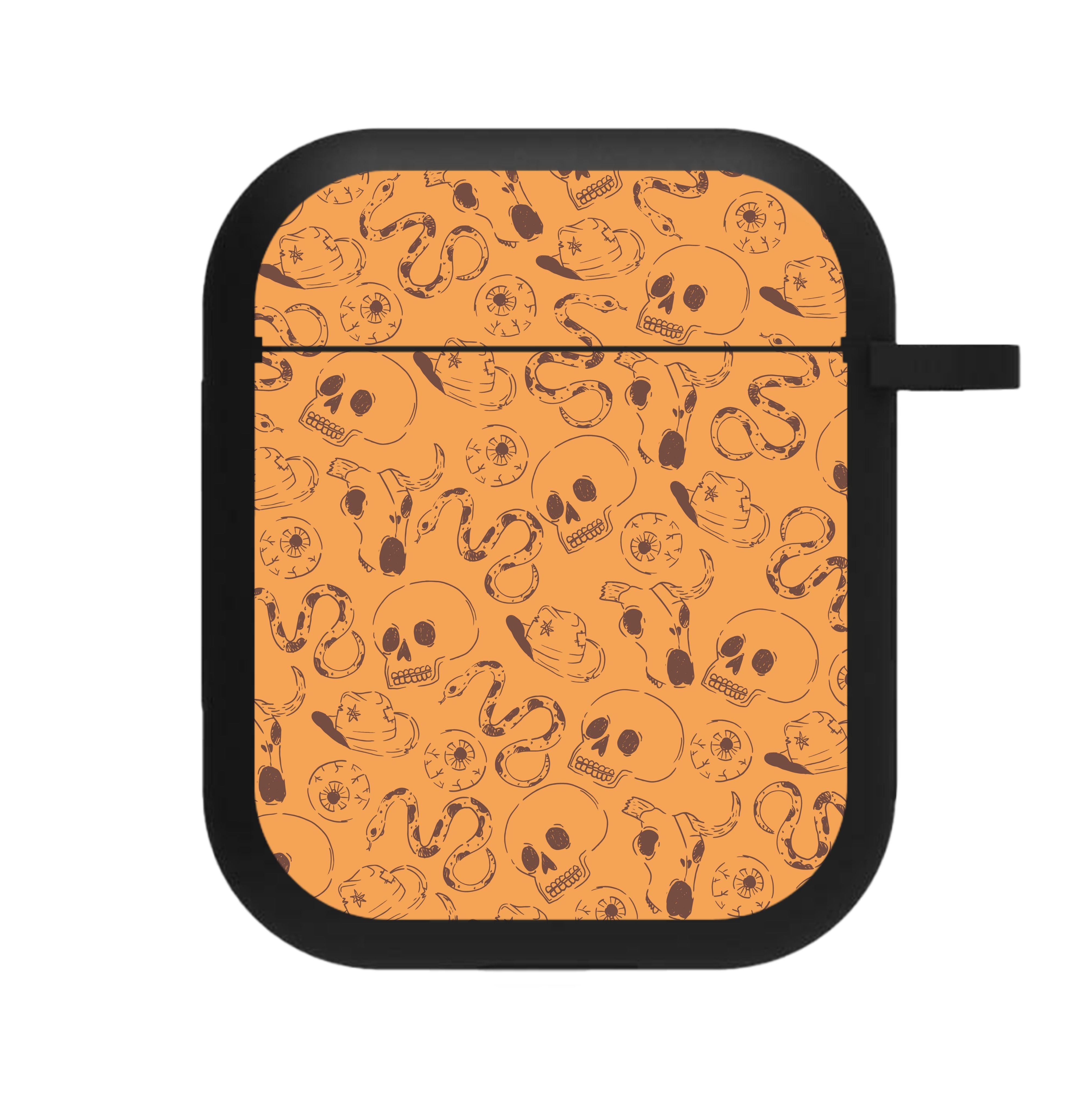 Orange Snakes And Skulls - Western  AirPods Case