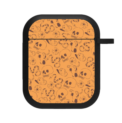 Orange Snakes And Skulls - Western  AirPods Case