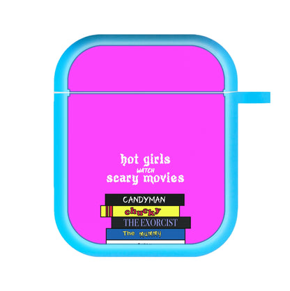 Hot Girls Watch Scary Movies AirPods Case