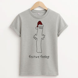 Festive Feeling Wiggly Moom Unisex Grey T-Shirt