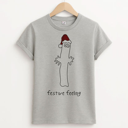 Festive Feeling Wiggly Moom Unisex Grey T-Shirt