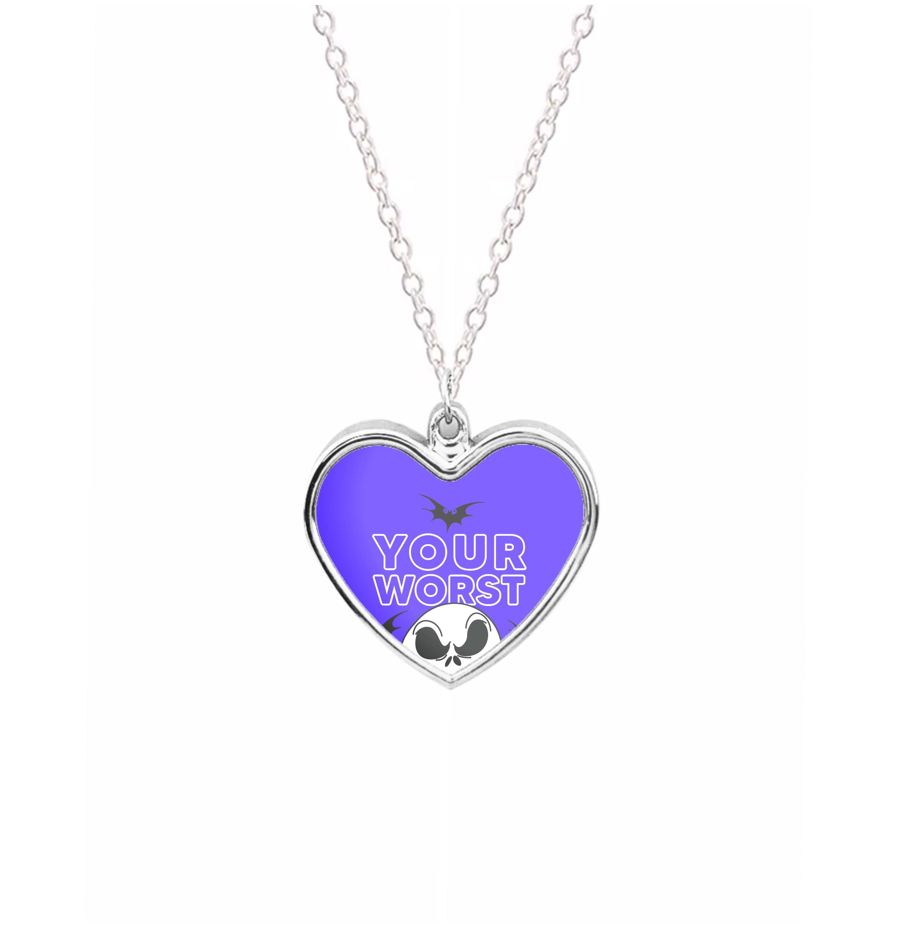 Your Worst Nightmare Purple Necklace