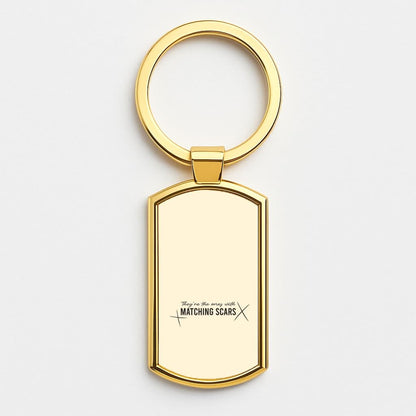 Matching Scars Gold Keyring