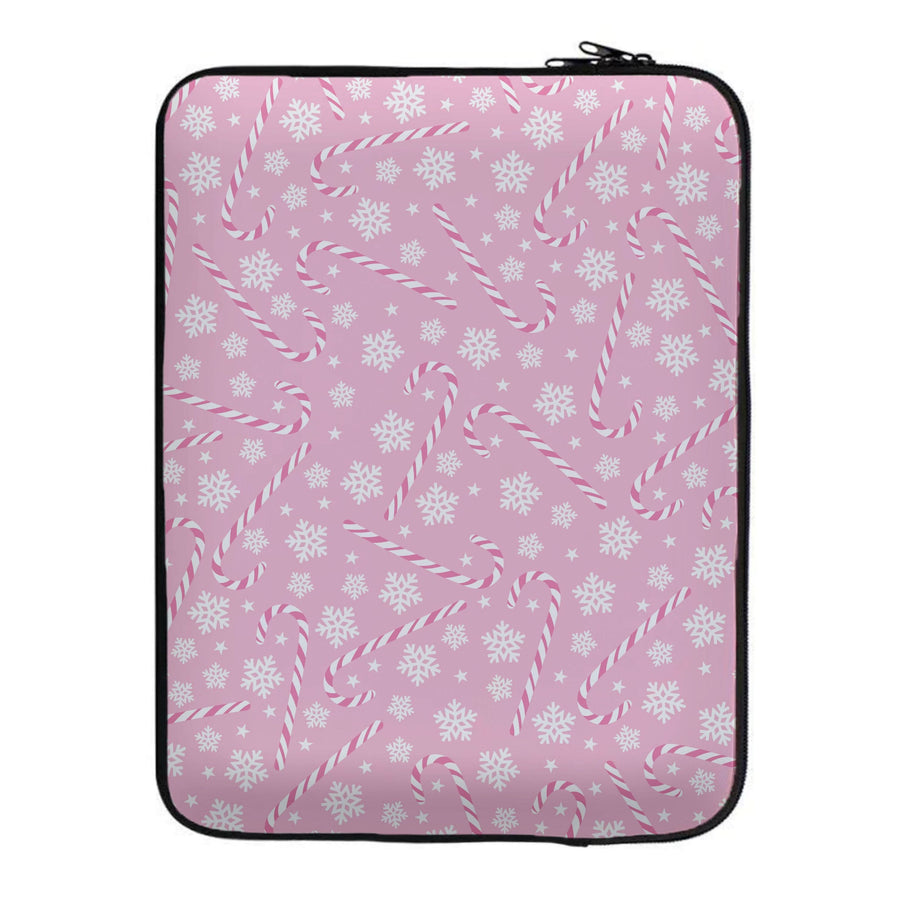 Candy Cane Pattern Laptop Sleeve