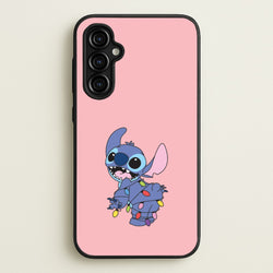 Cute Blue Alien Fairylights Galaxy A54 Case
