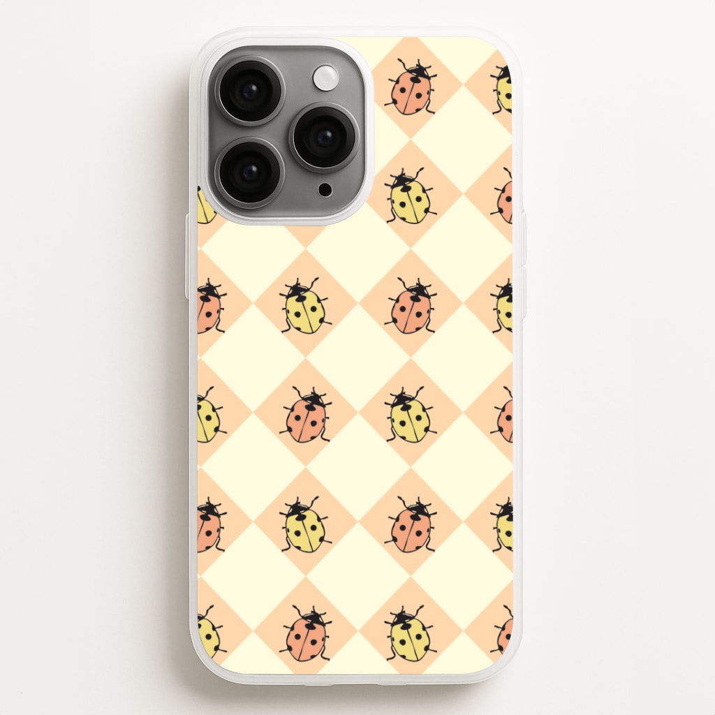 Argyle Ladybugs Pattern Phone Case for iPhone, Samsung Galaxy and Google Pixel