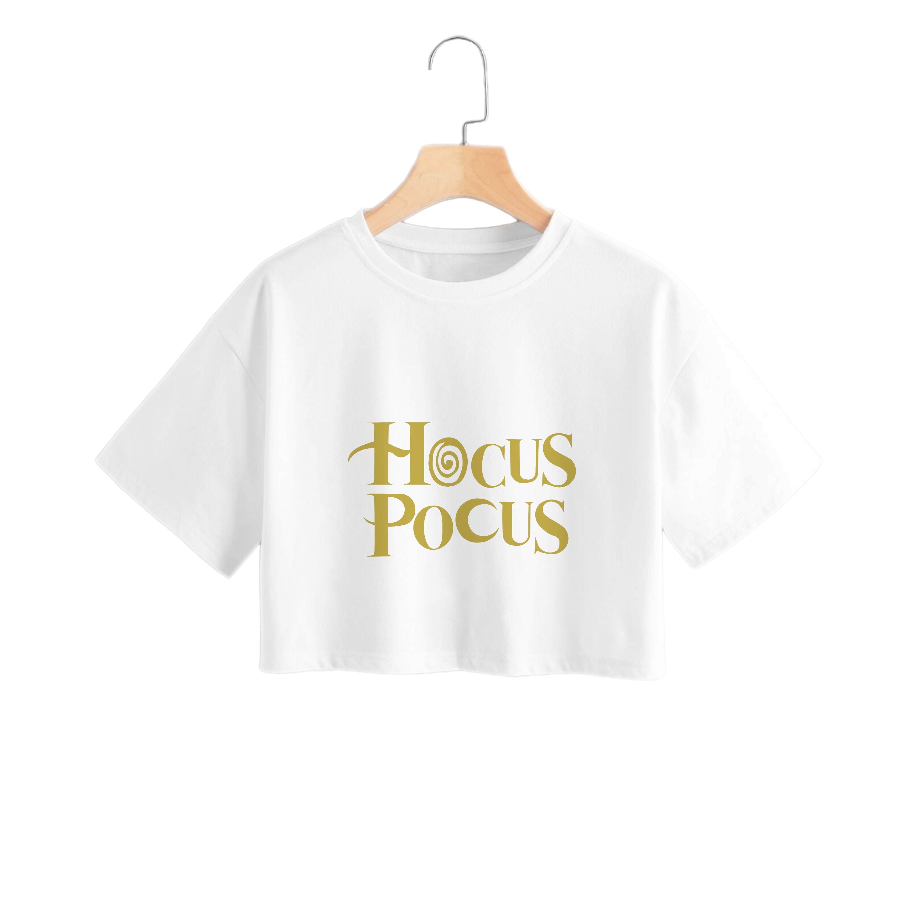 Text - Hocus Halloween Crop Top