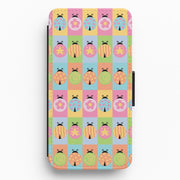 Cartoon Ladybugs Colourful Pattern Flip / Wallet Phone Case 1