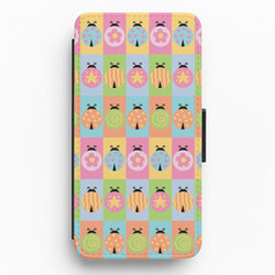 Cartoon Ladybugs Colourful Pattern Flip / Wallet Phone Case
