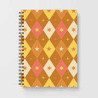 Retro Christmas Argyle Pattern Notebook