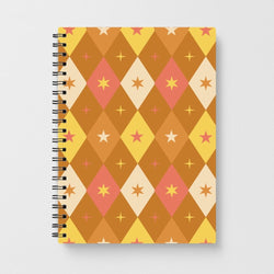 Retro Christmas Argyle Pattern Notebook