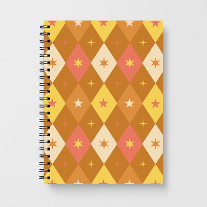 Retro Christmas Argyle Pattern Notebook