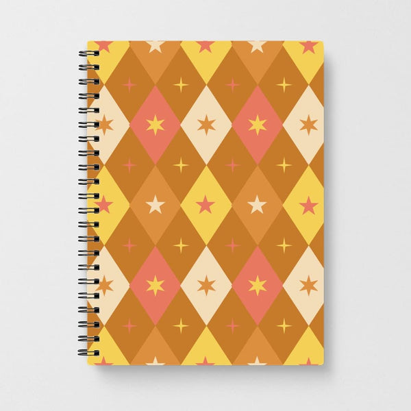 Retro Christmas Argyle Pattern Notebook