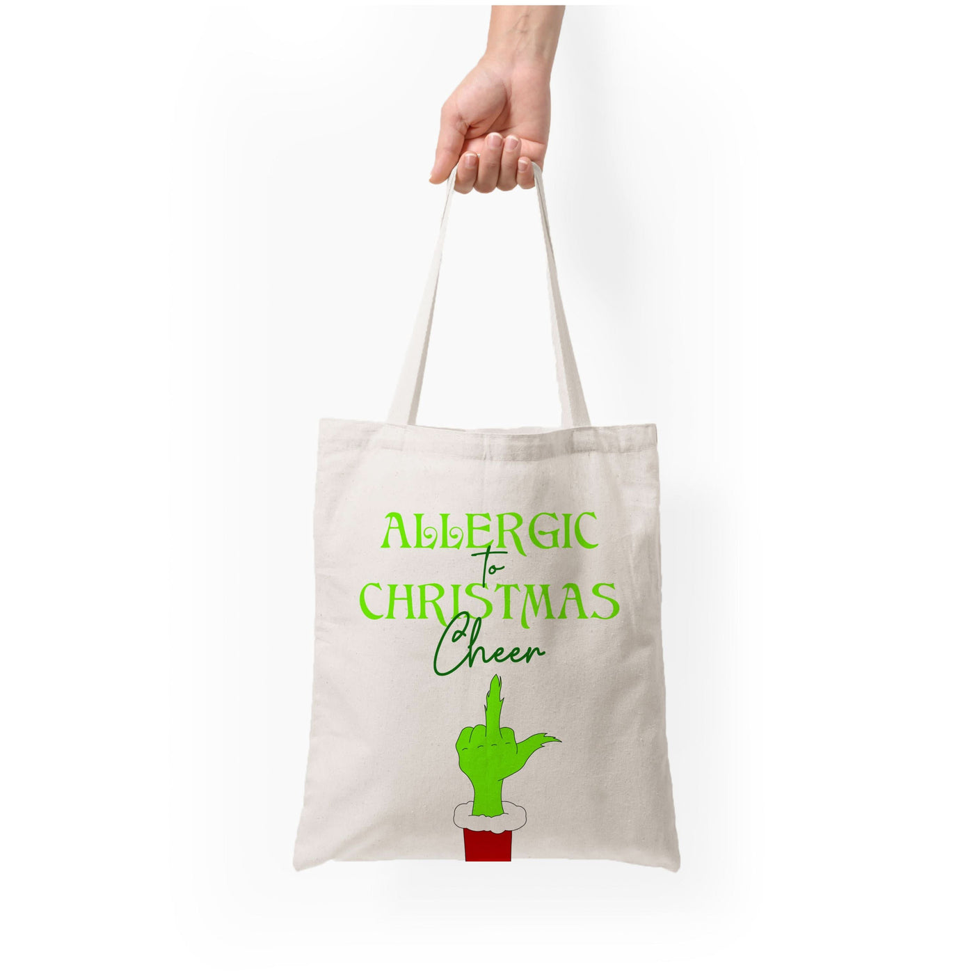 Allergic To Christmas Cheer Tote Bag