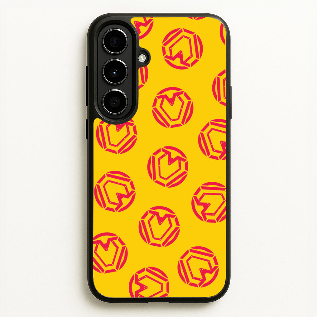 Metal Heart Pattern Galaxy A56 Case