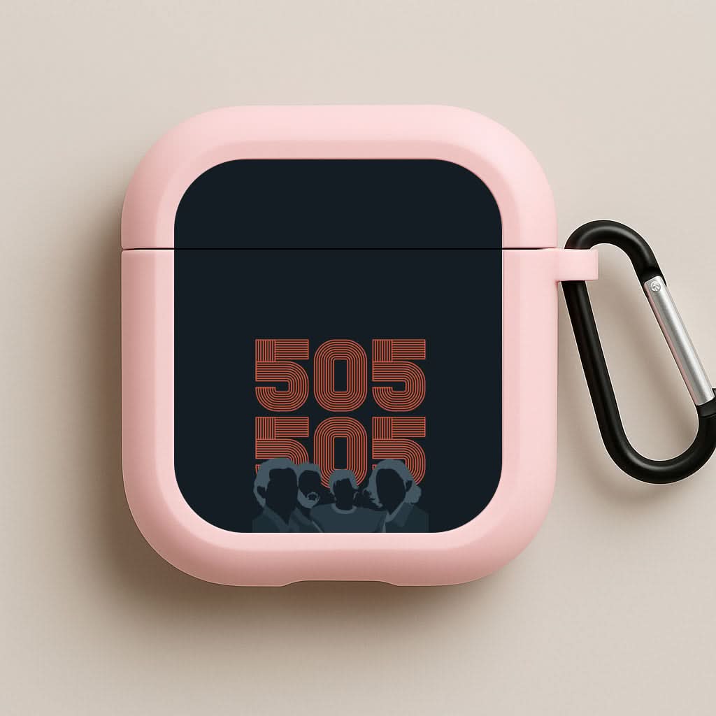505 Band Members Dark Pink AirPods Case