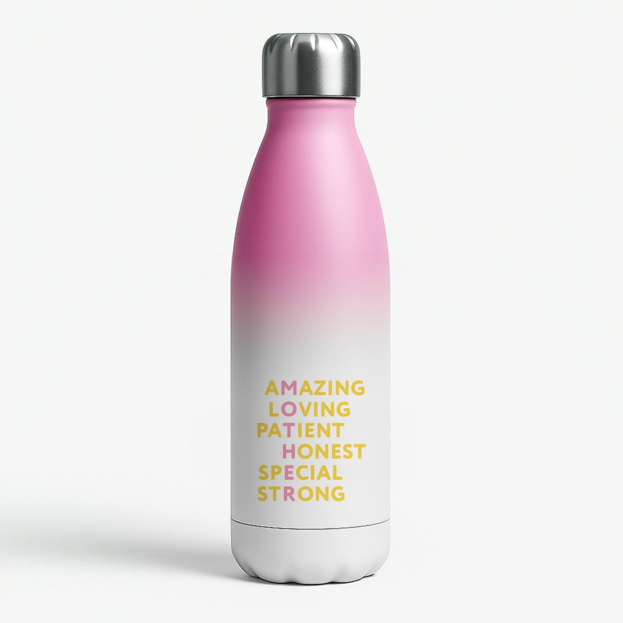 Mother Anagram Pink Water Bottle