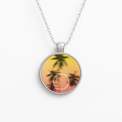 Palm Trees Circle Circle Necklace