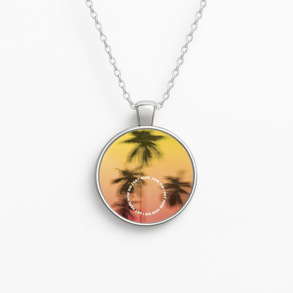 Palm Trees Circle Circle Necklace