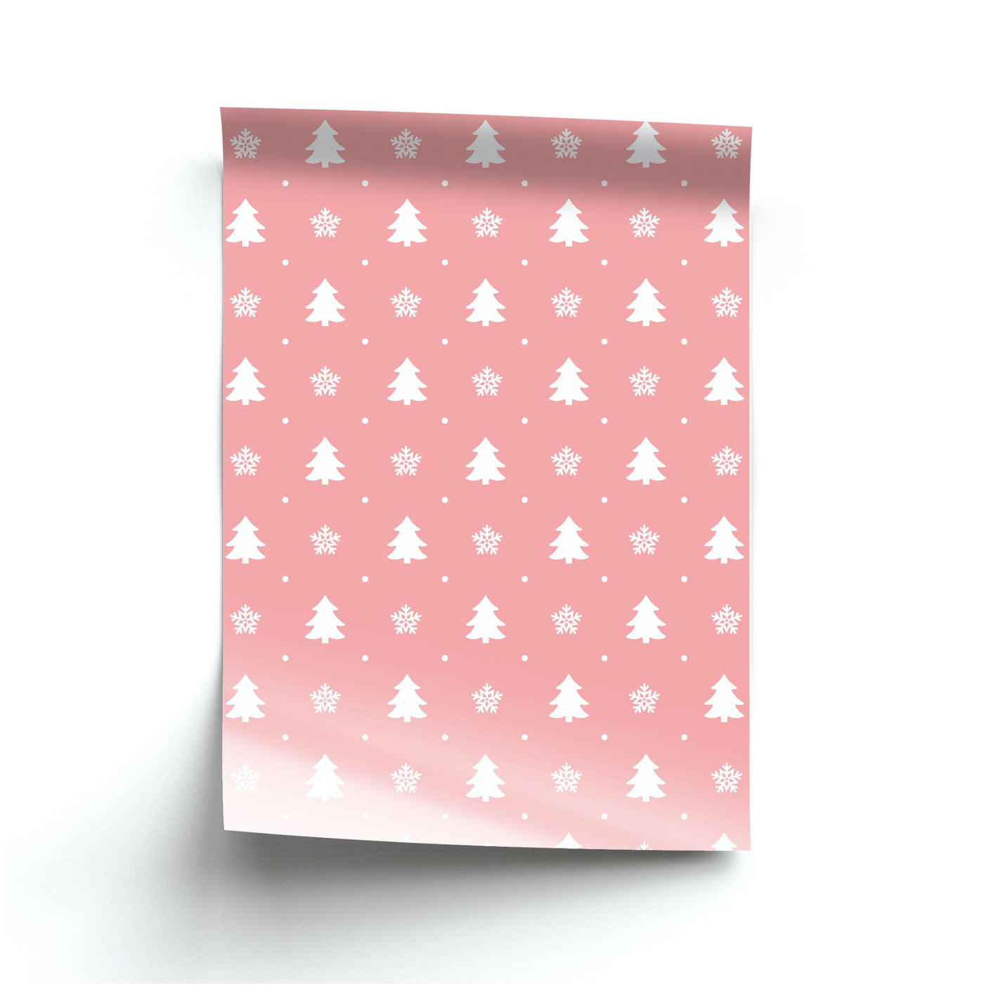 Pink Tree Pattern Poster