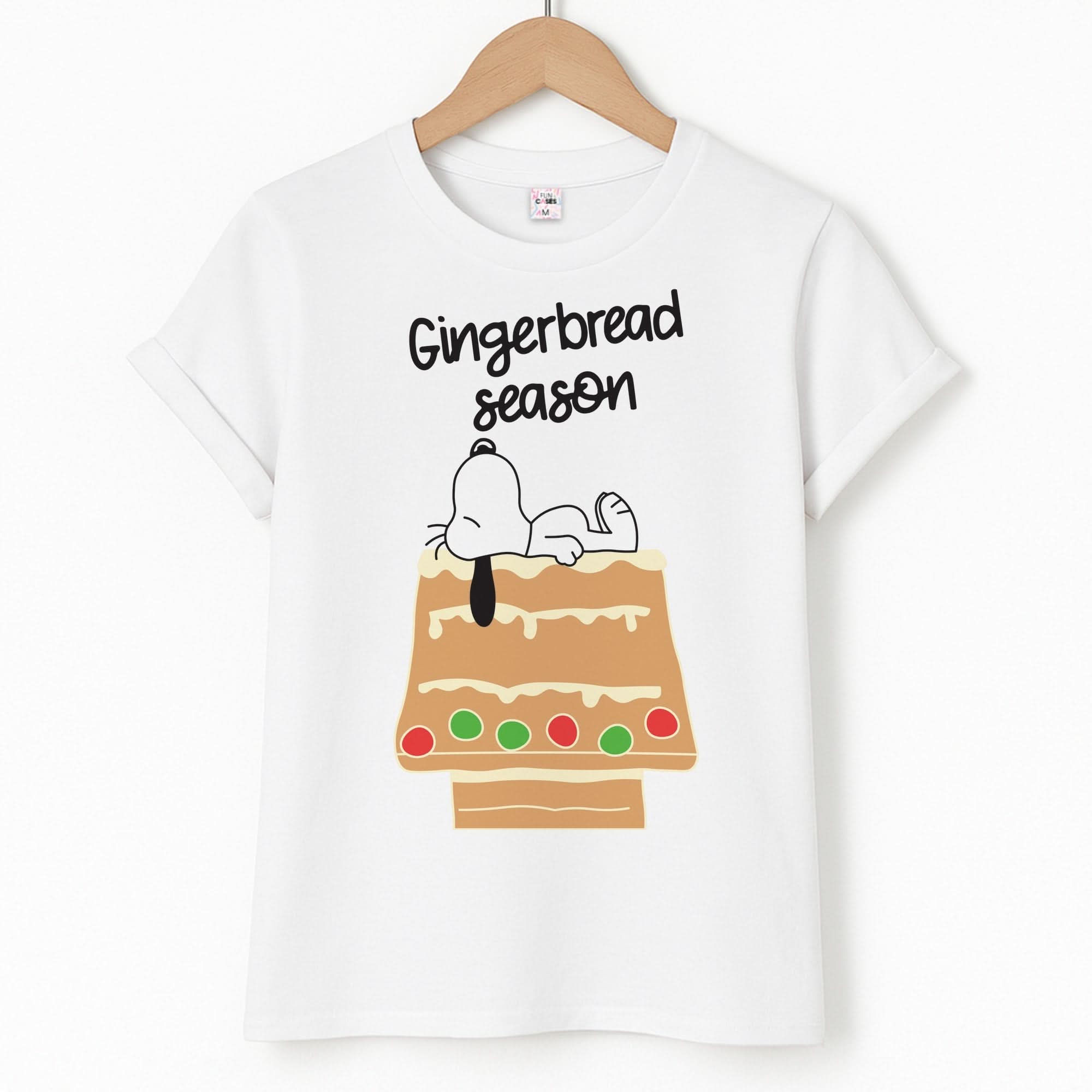 Cartoon Beagle Gingerbread House T-Shirt