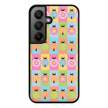 Cartoon Ladybugs Colourful Pattern Galaxy A35 Case