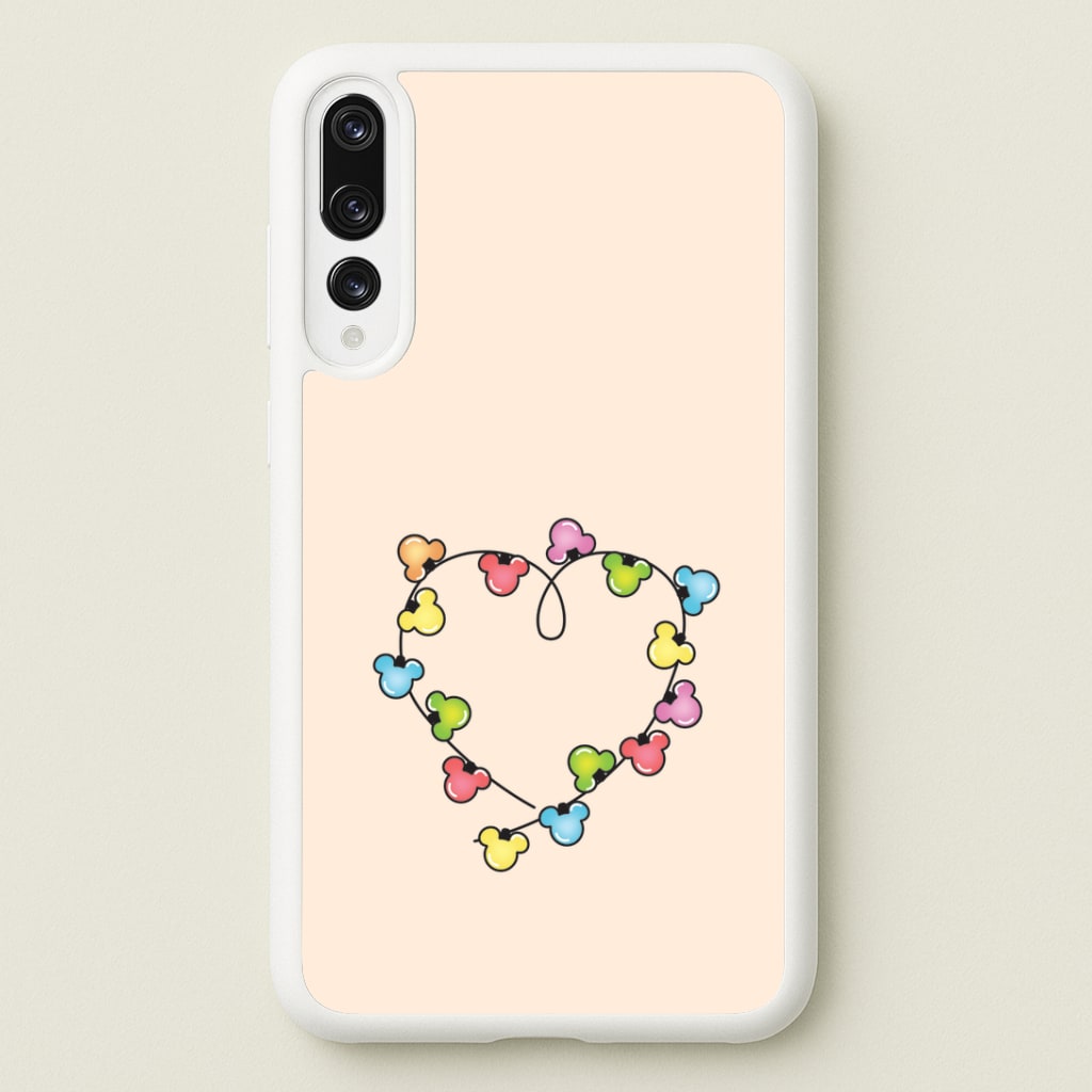 Cartoon Mouse Christmas Fairylights Heart Huawei P20 Pro Case