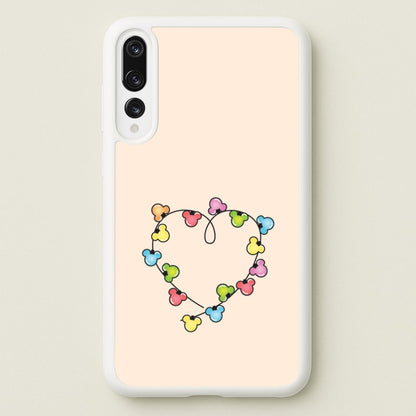 Cartoon Mouse Christmas Fairylights Heart Huawei P20 Pro Case