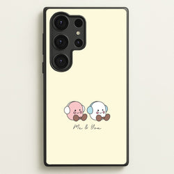 Cute Christmas Marshmellow Plushies Galaxy S25 Ultra Case
