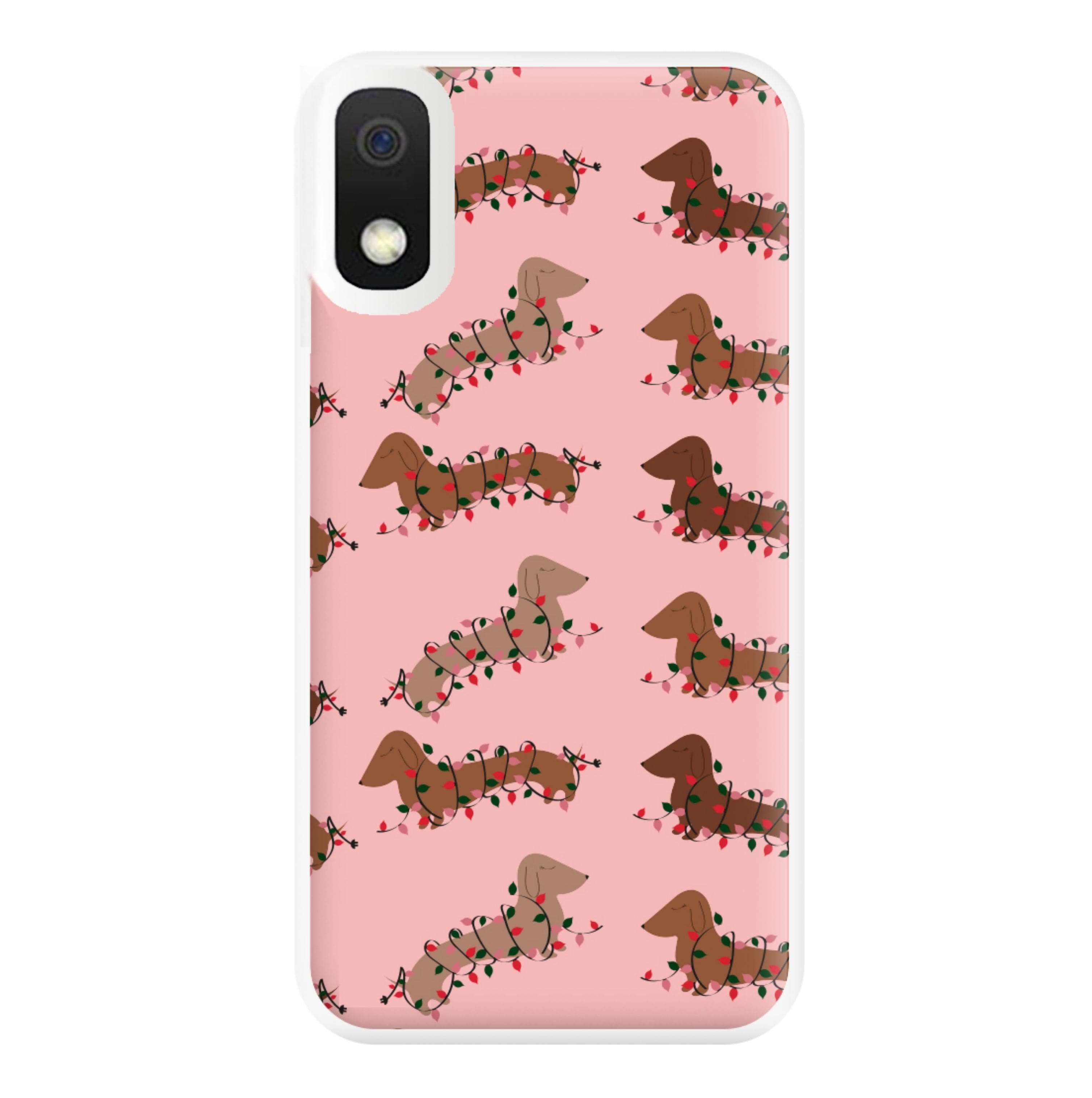 Dachshund Christmas Pattern Phone Case