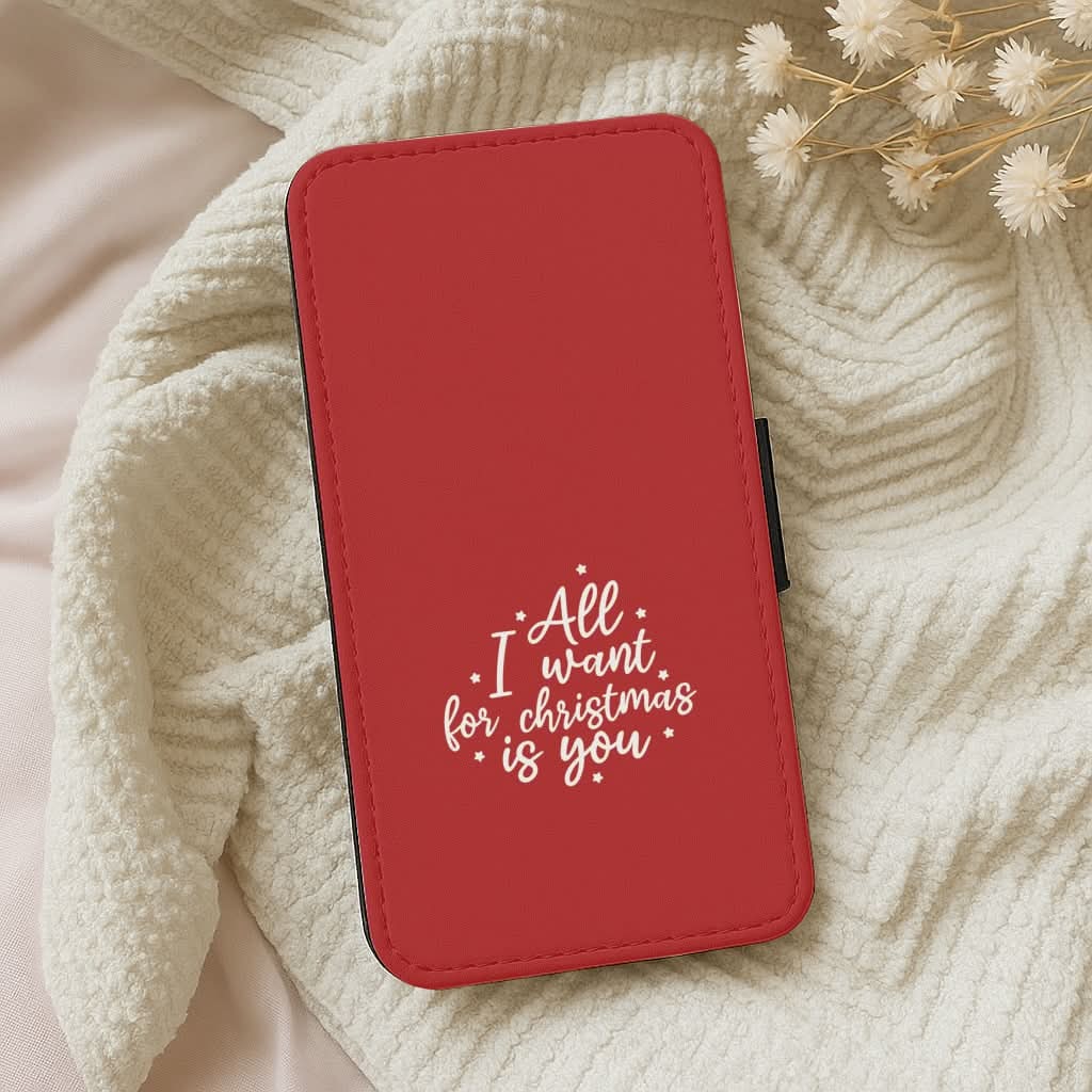 All I Want For Christmas Is You Stars Leather Phone Case