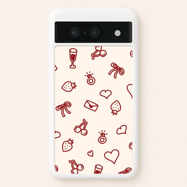 Valentines Doodles Google Pixel 8 Case
