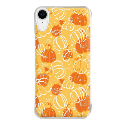 Drawn Pumpkin Pattern Phone Case