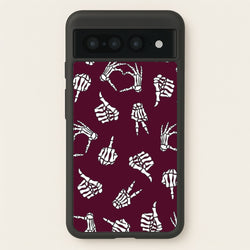 Skeleton Hands Pattern Google Pixel 7 Pro Case