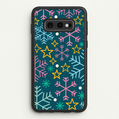 Colourful Christmas Symbols Pattern Galaxy S10e Case