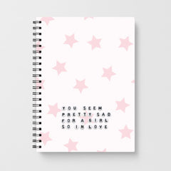 Pretty Sad Letter Beads Notebook