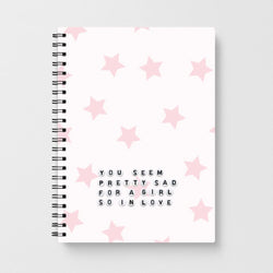 Pretty Sad Letter Beads Notebook