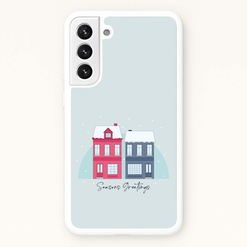 Seasons Greetings Winter Townhouses Galaxy S22 Plus Case