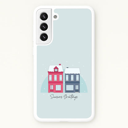 Seasons Greetings Winter Townhouses Galaxy S22 Plus Case