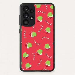Green Creature And Candy Canes Pattern Galaxy A53 Case