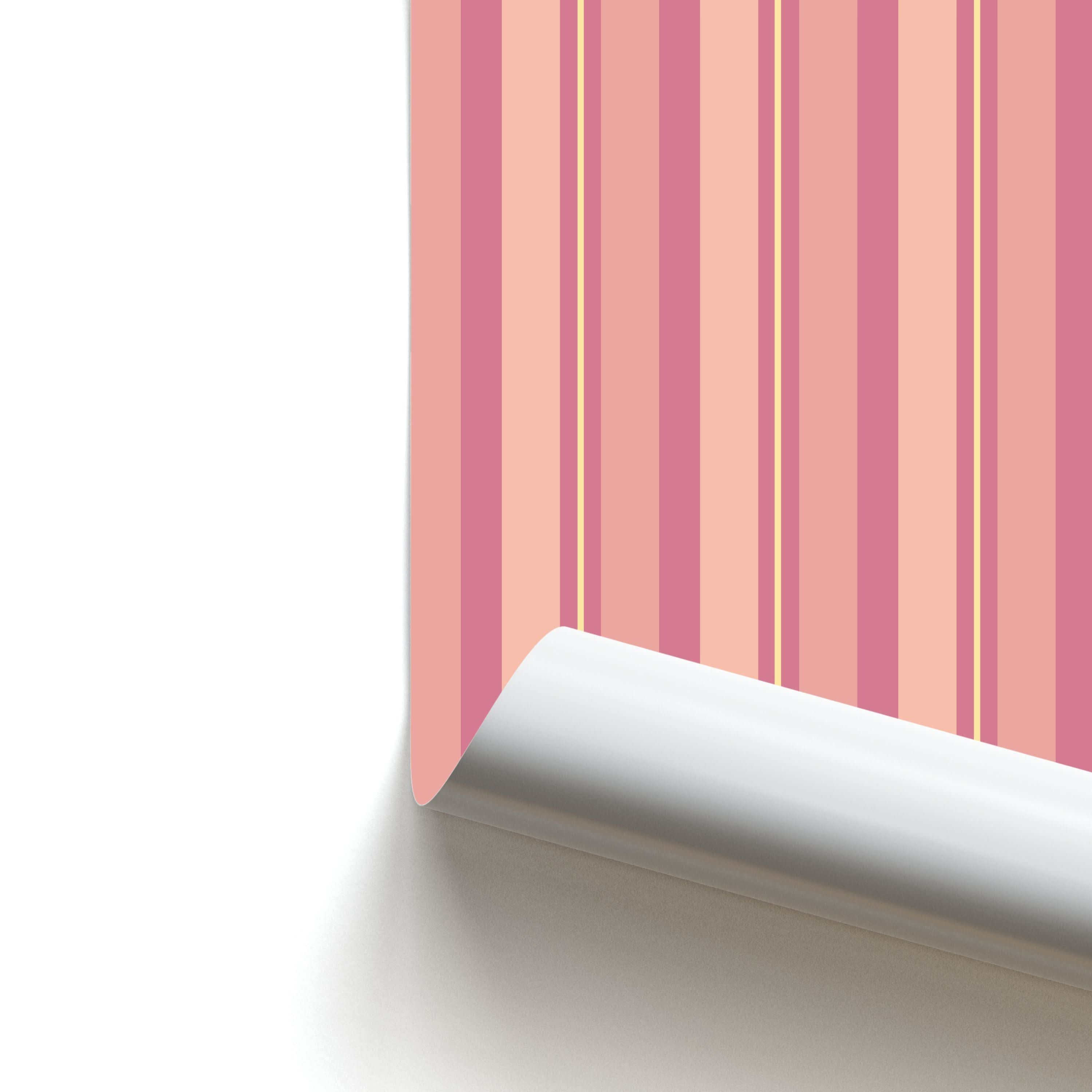 Pink And Yellow Stripes Poster
