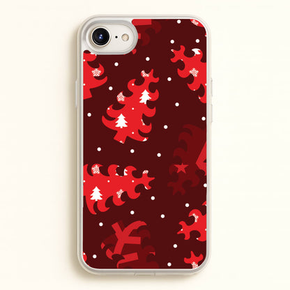 Wrapping Paper Christmas Tree Pattern iPhone 6 / 7 / 8 / SE Case
