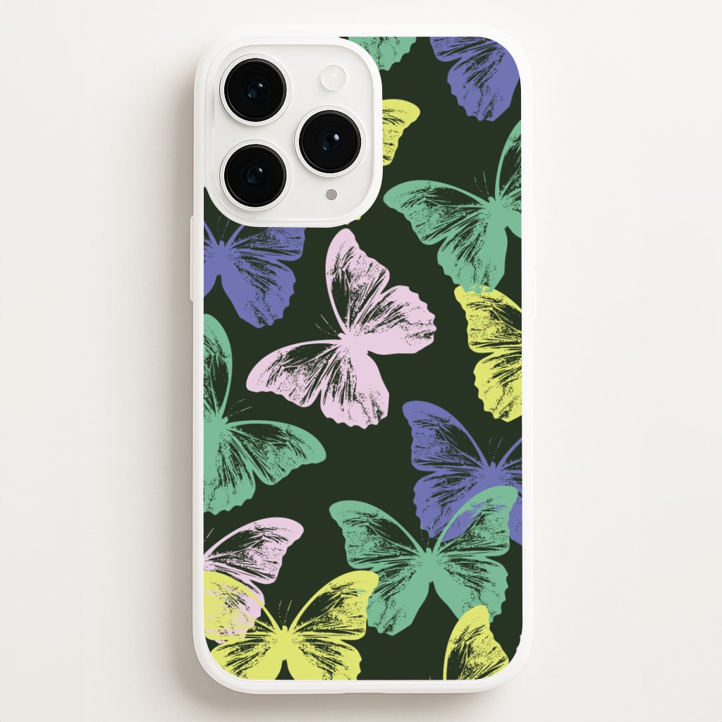 Colourful Butterfly Stamps Pattern Phone Case for iPhone, Samsung Galaxy and Google Pixel