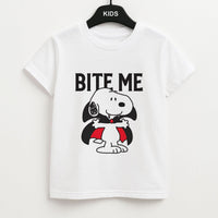 Bite Me Cartoon Beagle Kids T-Shirt