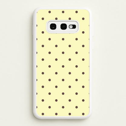 Vanilla & Chocolate Polka Dots Galaxy S10e Case