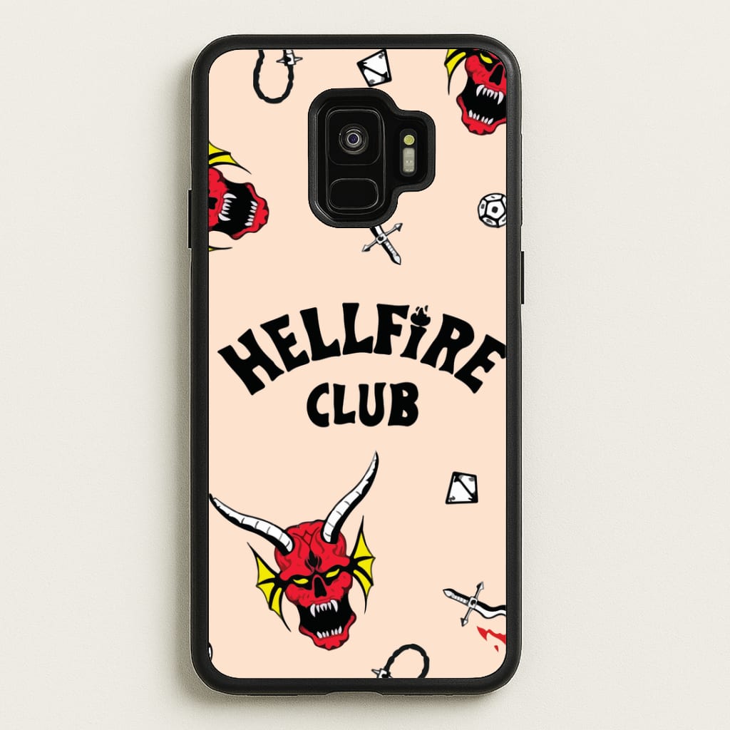 Hellfire Club Icons Collage Peach Galaxy S9 Case