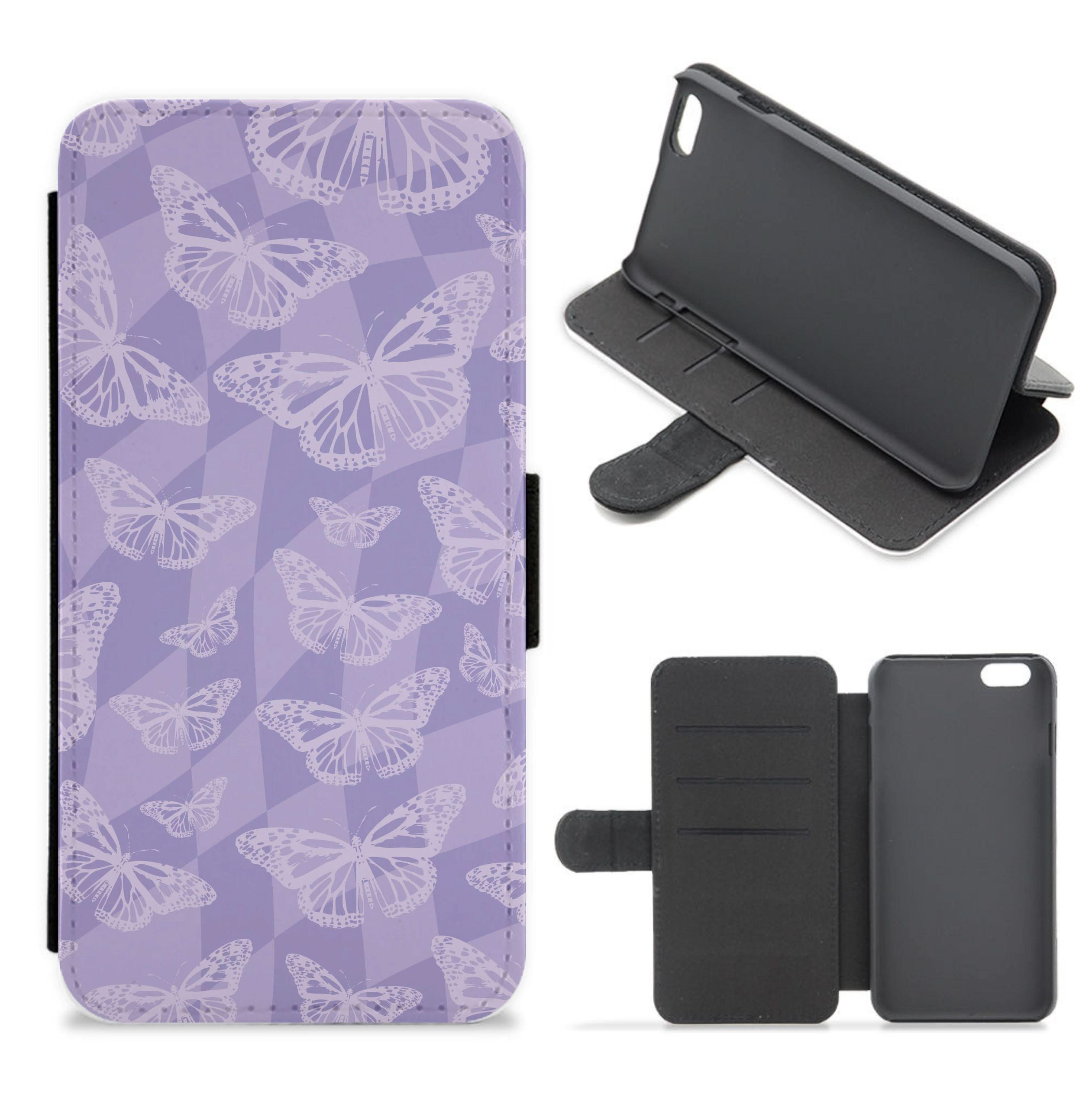 Abstract Butterflies Pattern Flip / Wallet Phone Case