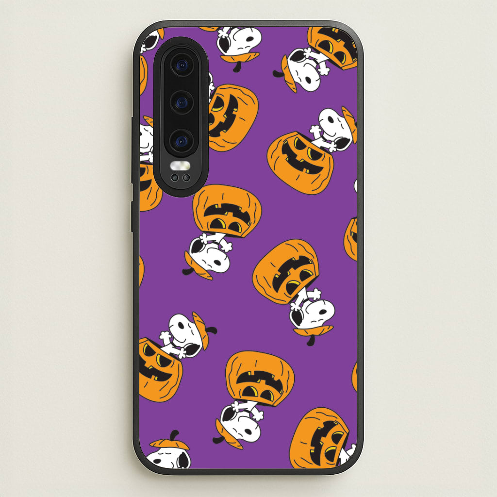 Cartoon Beagle Pumpkin Pattern Huawei P30 Case